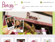 Tablet Screenshot of petalsflowers.co.uk